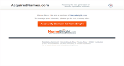 Desktop Screenshot of acquirednames.com