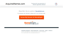 Tablet Screenshot of acquirednames.com